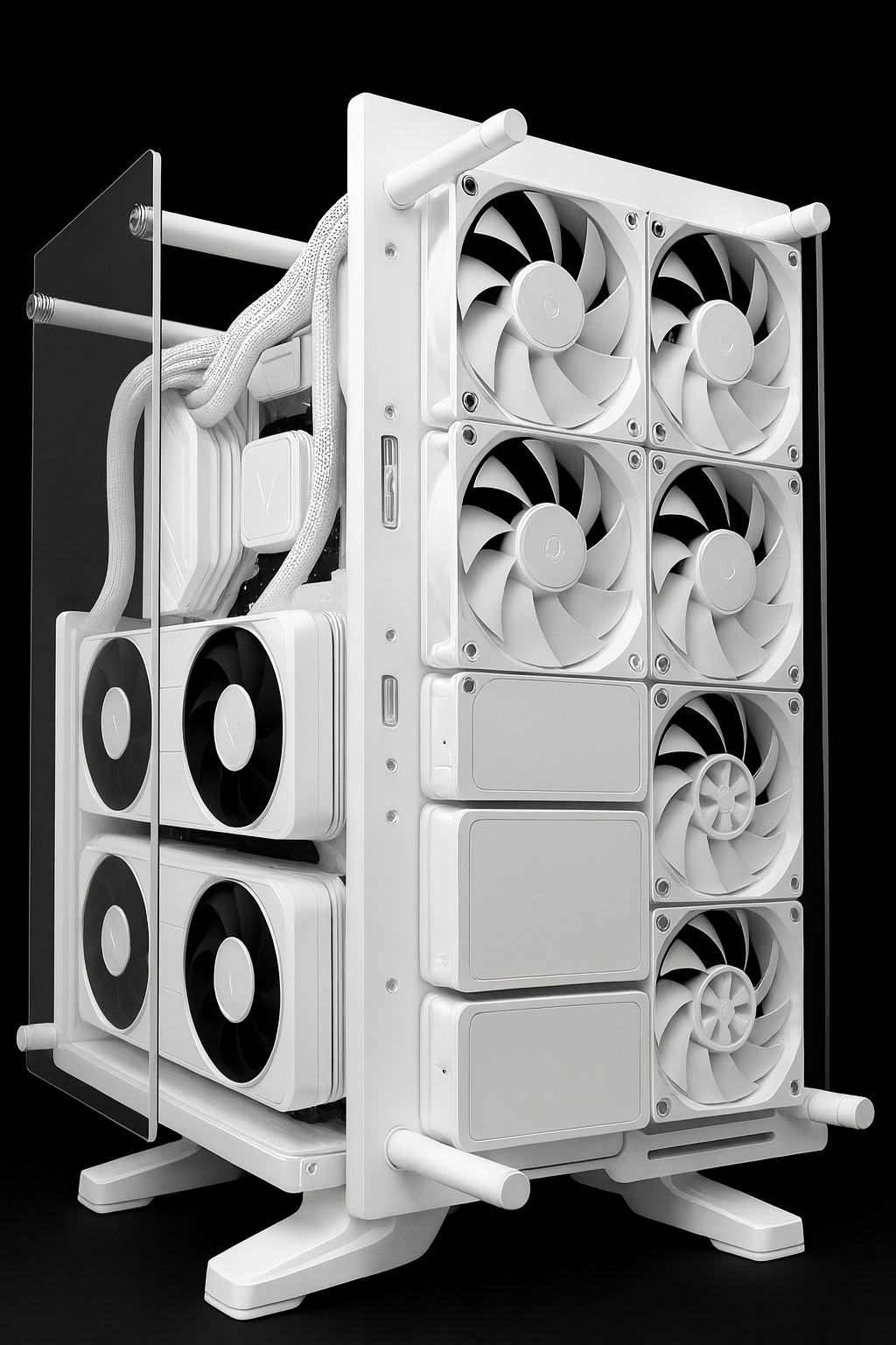 Origin workstation tower in dark theme