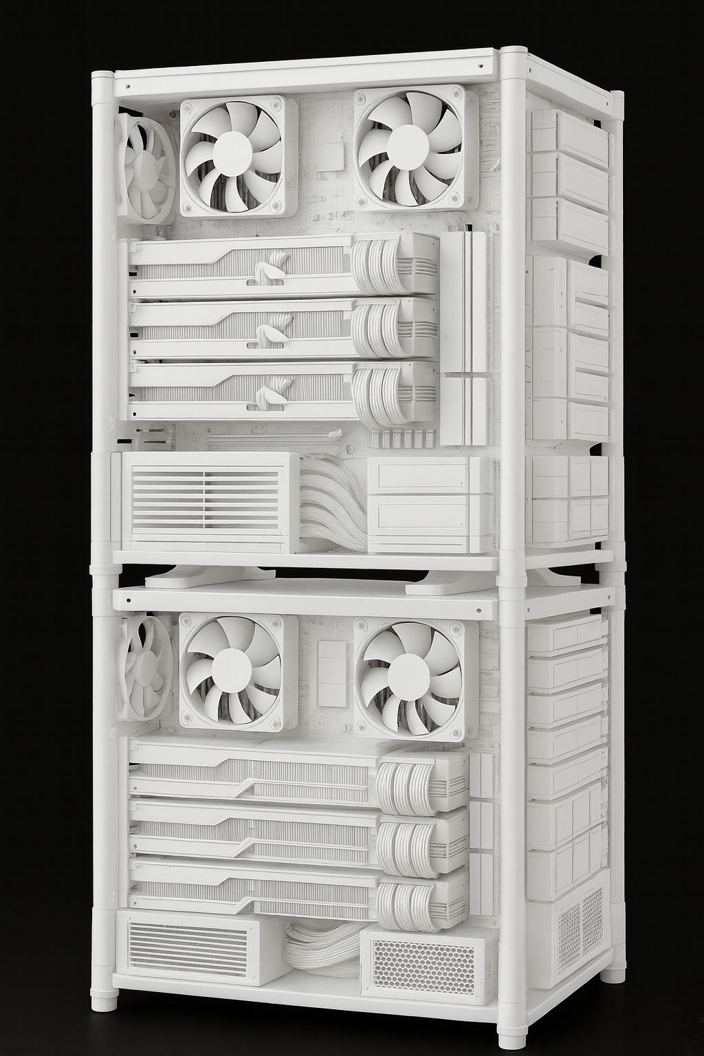 Origin workstation tower in dark theme